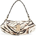 Ganni Women'S Kat Zebra Shoulder Bag