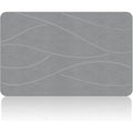 Veeloim Stone Bath Mat Diatomaceous Earth Shower Mat Non-Slip Super Absorbent Diatomite Stone Bath Mats for Bathroom Floor Quick Drying Natural Easy to Clean(23.6''×15.4" Gray)