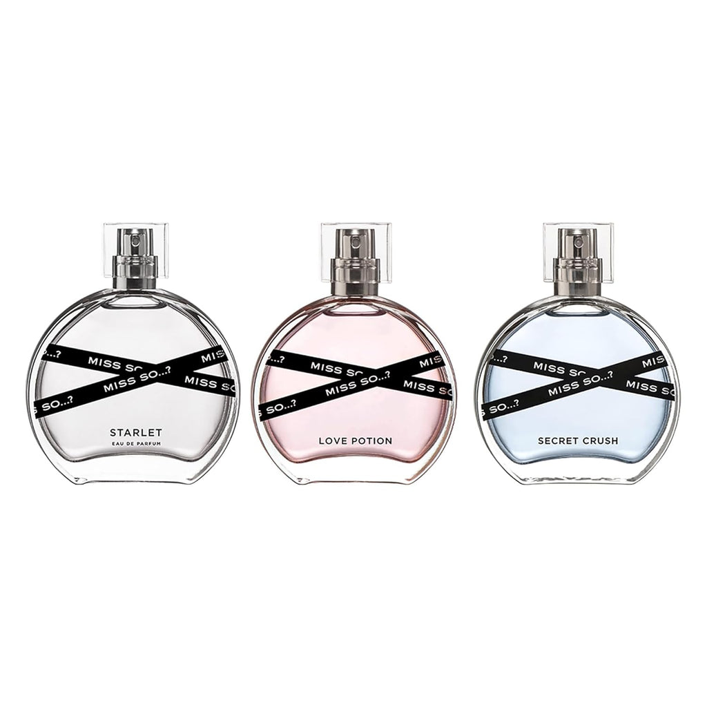 So...? Miss So Set - Perfumes for Women with Floral, Fruity and Vanilla Perfume Notes - 800 Sprays - Gifts for Women - 3 pcs Gift Set