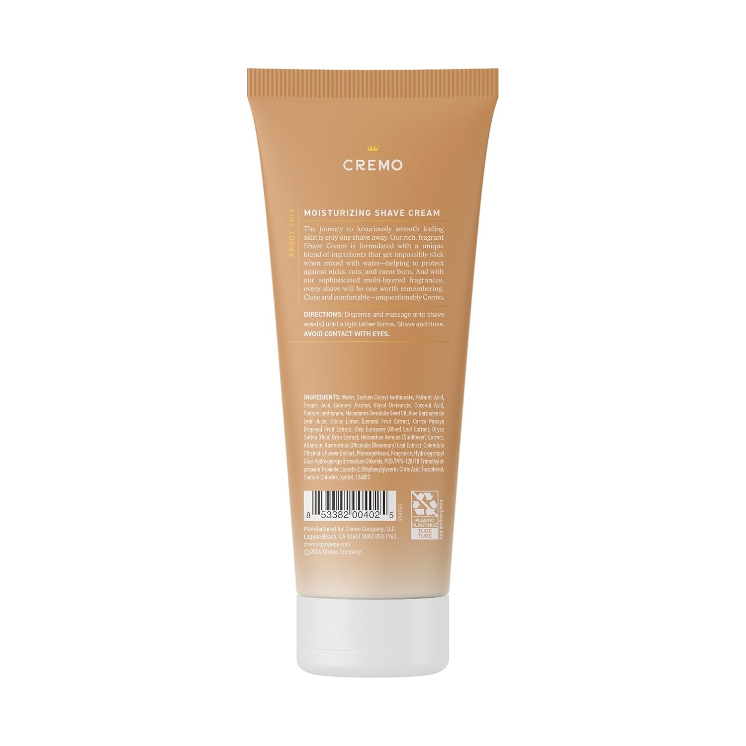 Cremo Women’s Shaving Cream Sensitive Skin, Moisturizing, Coconut Mango, Ultra-Slick Shave Cream for Women, Fights Nicks, Cuts and Razor Burn, 6 Fl Oz