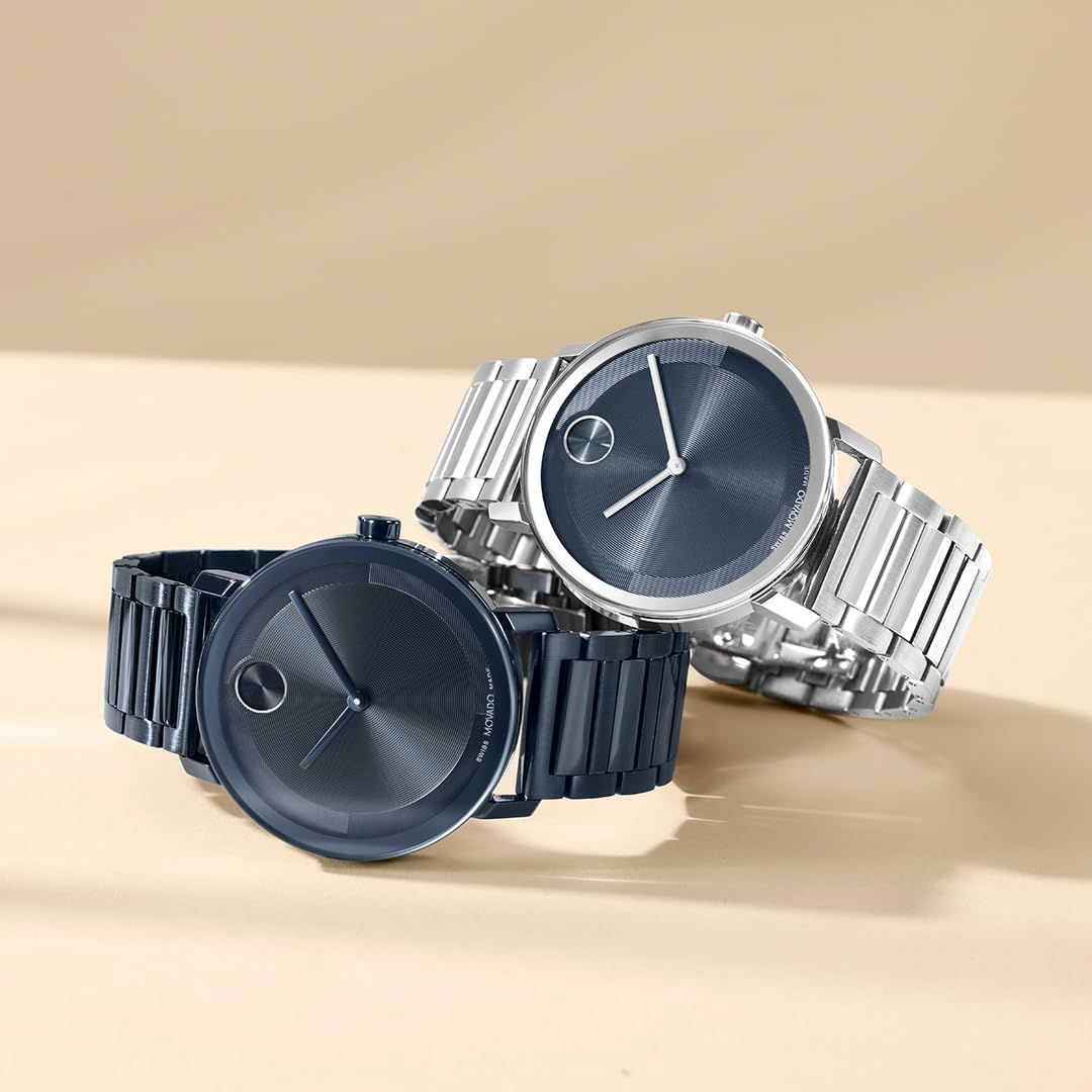 Movado Bold Evolution 2.0 Men'S Watch - Swiss Quartz Movement, Stainless Steel Mesh Bracelet - 3 Atm Water Resistance - Luxury Fashion Timepiece For Him - 40Mm