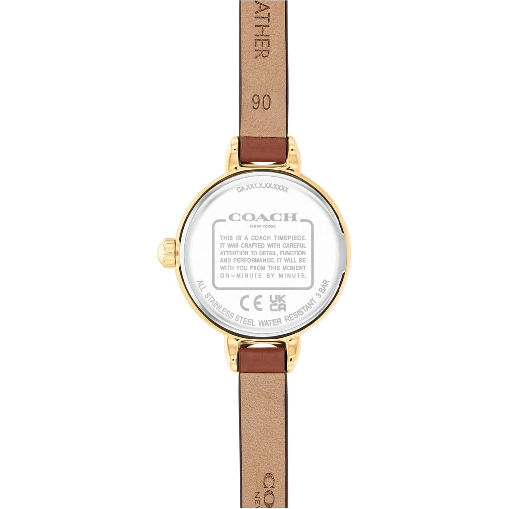 Coach Iris Women’S Quartz Watch - Leather Strap, Classic Round Dial With Numeral Markers - Classic, Versatile Timepiece - Gift For Her 22.5Mm
