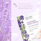 Skin Aesthetics Lavender & Mint Foot Masks - Repairs & Softens Cracked Feet, Hydrating & Exfoliating - Dermatologist Tested Korean Skincare - Clean Beauty, Natural Ingredients, Cruelty-Free - 3 Pairs