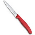 Victorinox VIC-6.7731 Swiss Classic Paring 4" Serrated Spear Point Blade 5/8" Width at Handle Red