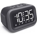 Super Loud Alarm Clock: 115Db Dual Alarms And 6 Alarm Sounds For Heavy Sleepers - Adult Shift Workers In Bedroom Or Daily Wake-Up Use - Gray