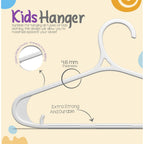 Utopia Home Kids Hangers 60 Pack - 11 Inch Plastic Baby Hangers For Closet - Childrens Hanger For Clothes & Infant Hanger For Closet - Non-Slip Shoulder Grooves, Strap Hooks & Pants Bar (White)