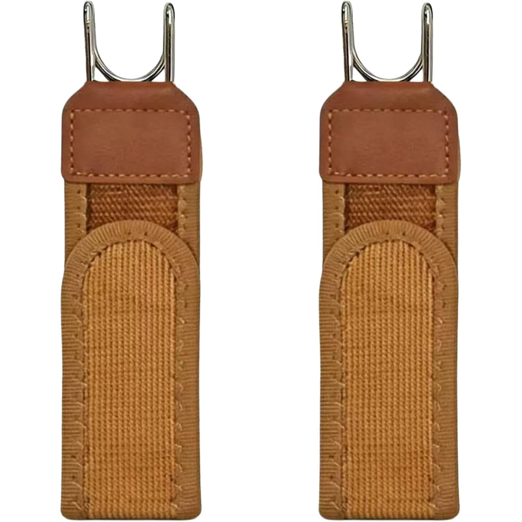 No Buckle Elastic Belt For Men And Women – Invisible Stretch Belt Fits Up To 72 Inches, Flat No-Bulge Buckle-Free Waistband Extender For Jeans And Pants-Selection Of Outdoor Workers（Brown-2 Pieces）
