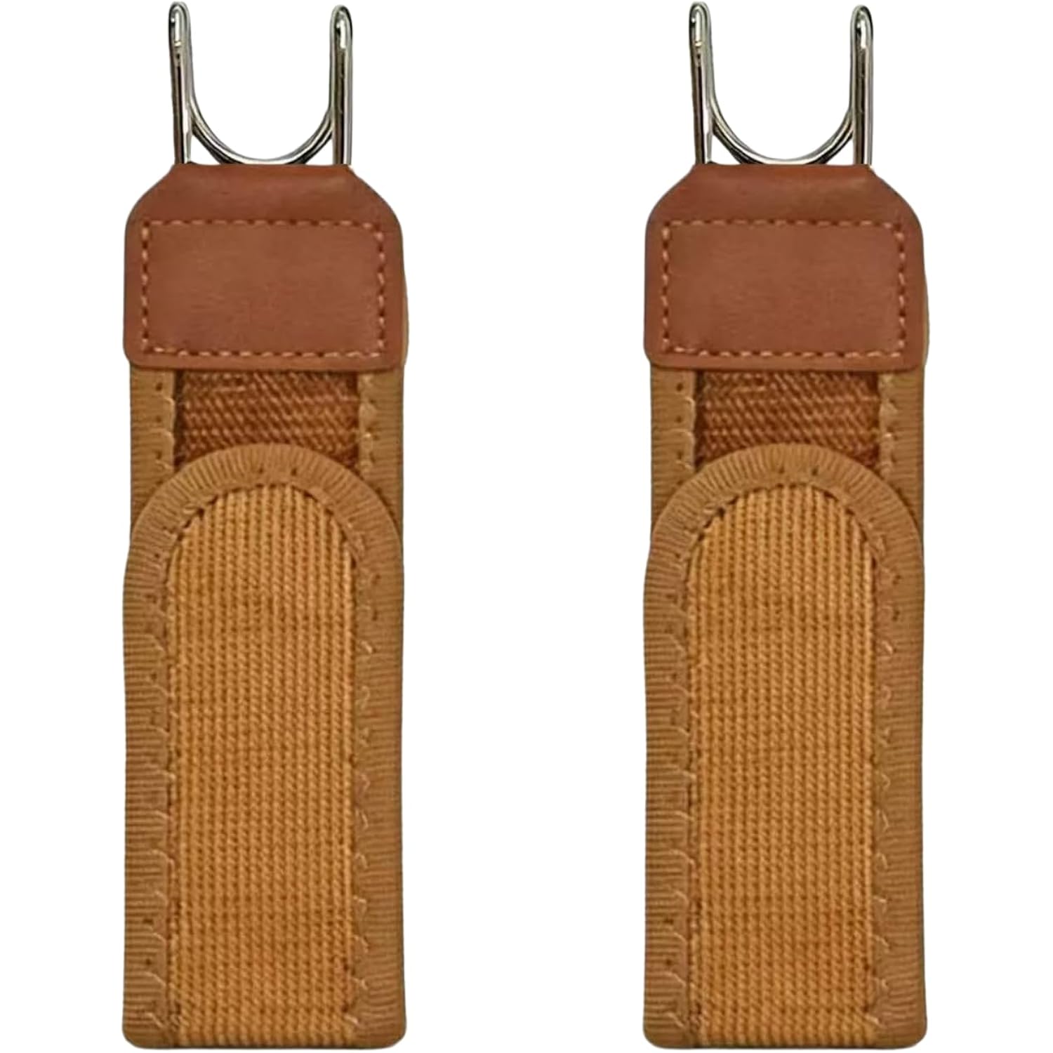 No Buckle Elastic Belt For Men And Women – Invisible Stretch Belt Fits Up To 72 Inches, Flat No-Bulge Buckle-Free Waistband Extender For Jeans And Pants-Selection Of Outdoor Workers（Brown-2 Pieces）