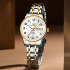 Olevs Watch Women Two Tone Watches For Women With Date Dress Womens Watches For Small Wrists Luxury Easy Read Women'S Watch Waterproof Blue/Black/Gold/Silver Dial Reloj Para Mujer