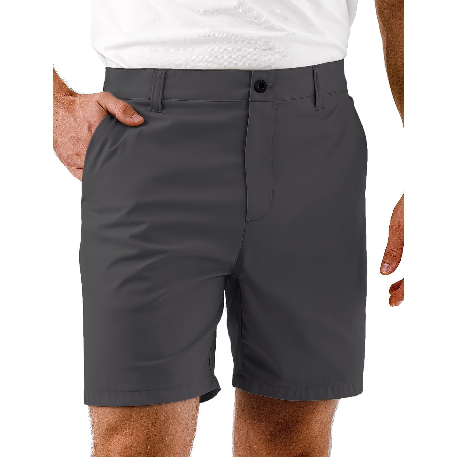 Mens Golf Shorts 7 Inch Inseam, Quick Dry Stretch Casual Lightweight Stretch Flat Front Hybrid Men'S Golf Shorts For Men