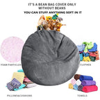 Stuffed Animal Storage Bean Bag Chair Cover (No Filler) Washable Ultra Soft Corduroy Bean Bag Cover For Organizing Plush Toys Or Textile, Sack Bean Bag For Adults, Teens