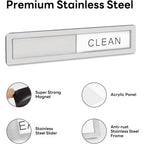 Kitchentour Dishwasher Magnet Clean Dirty Sign, Premium Stainless Steel Clean Dirty Magnet For Dishwasher Funny, Strong Magnet Non-Scratch Dishwasher Sign Kitchen Decor And Accessories