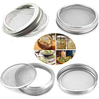 Sprouting Jar Lid (32oz Glass Jars) with 4 Pack Stainless Steel Sprouting Stands for Wide and Wide Mouth Mason Jar for Growing Organic Sprouts, Stainless Steel, 4 Pack