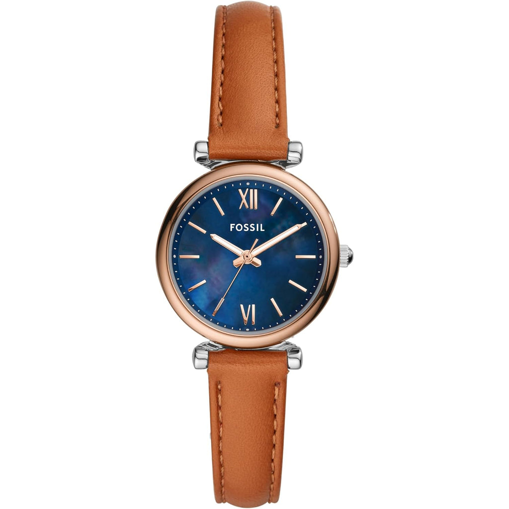 Fossil Women'S Watch And Bracelet Set, Carlie Three-Hand Stainless Steel Watch For Women And Bracelet Set