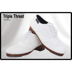 Miller & Ben Tap Shoes; Triple Threat; All White Professional Tap Shoes