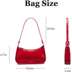 Shoulder Bag For Women, Small Under The Arm Patent Leather Purses, Mini Clutch Y2K Jelly Handbag Crossbody Bags