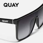QUAY Oversized Nightfall Medium Non-Polarized Shield Sunglasses for Men & Women, Unisex Shades with UV-Protected Lenses