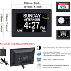 Ainftime Dst Clock With Day And Date For Elderly-3 Display Digital Calendar Alarm Day Dementia Alzheimers Clock With Extra Large Display (7In Black)