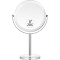 Miyadiva 20X Magnifying Makeup Mirror,Double Sided 1X & 20X Magnifying Mirror With Stand,Tabletop Magnified Vanity Mirror With 360°Rotation For Bathroom Or Bedroom 7.8 Inch
