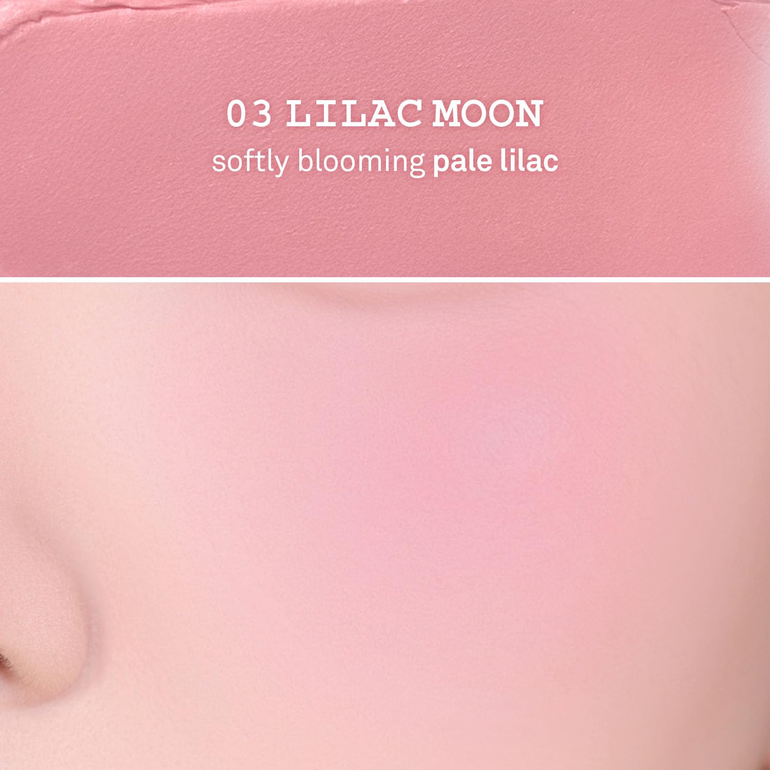 hince HALF-MOON CHEEK Cream Blush for Cheeks – Dewy Glow, Hydrating & Blendable Korean Beauty Face Blush, Lightweight Creamy Formula, Natural Soft Pink Finish (03 LILAC MOON)