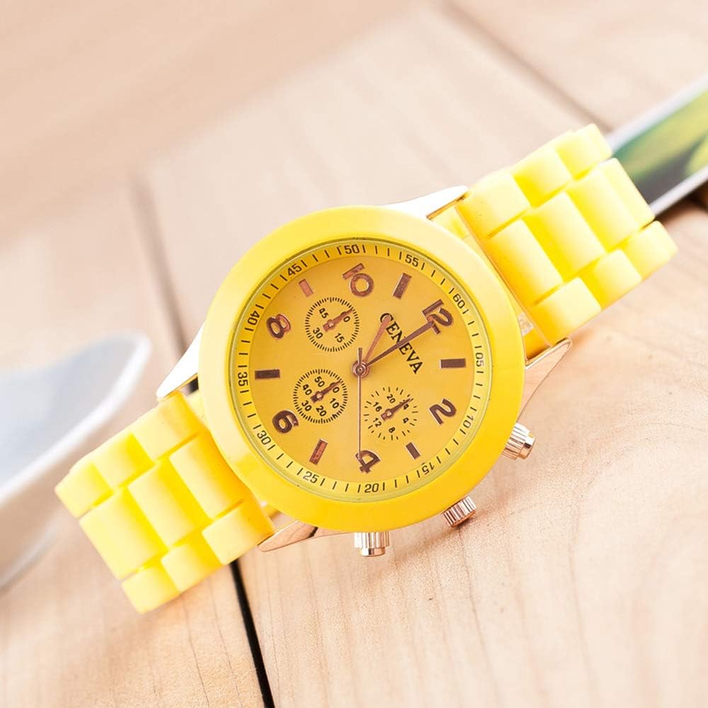Wholesale 10 Pack Men Women Silicone Band Watch Set Analog Quartz Jelly Colorful Wristwatch