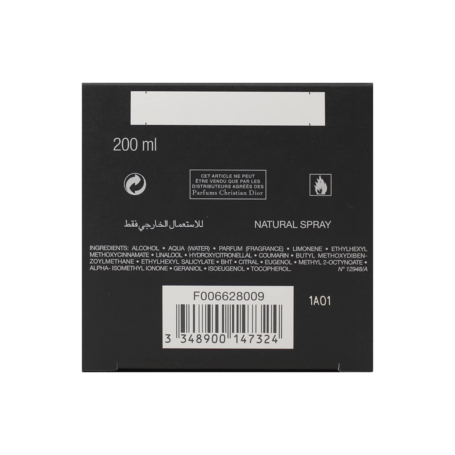 Dior Christian Fahrenheit for Men Eau de Toilette Spray, 6.8 Ounce