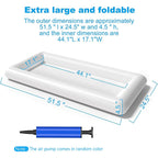 Jasonwell Inflatable Serving Bars Ice Buffet Salad Serving Trays Food Drink Holder Cooler Containers Indoor Outdoor BBQ Picnic Pool Party Supplies Luau Cooler w Drain Plug