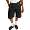 Plepan Men'S Baggy Wide Leg Casual Shorts Pleated Dress Business Elastic Waist Summer Shorts With Pockets