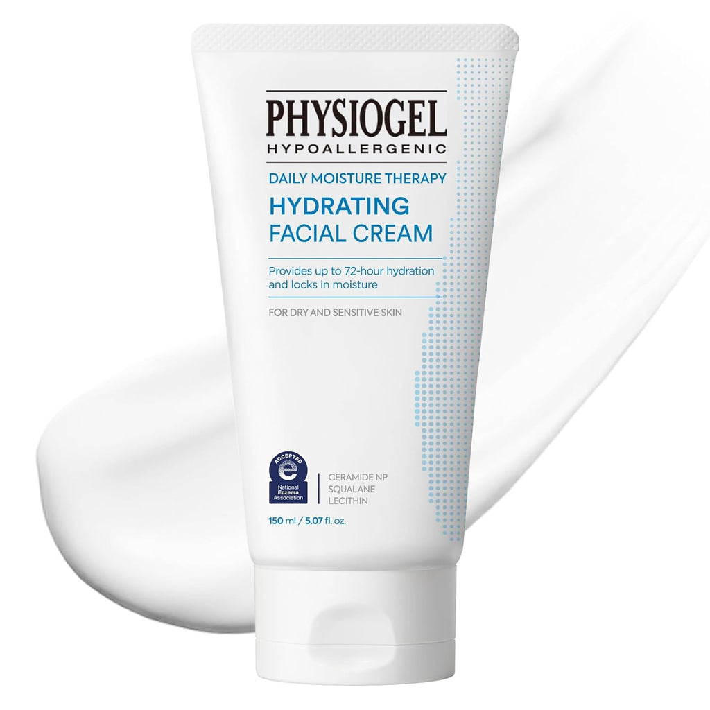 Physiogel Daily Moisture Therapy Hydrating Facial Cream, Lightweight Face Moisturizer With Ceramide, 72H Lasting Hydration, For Dry & Sensitive Skin, 5 Fl. Oz.