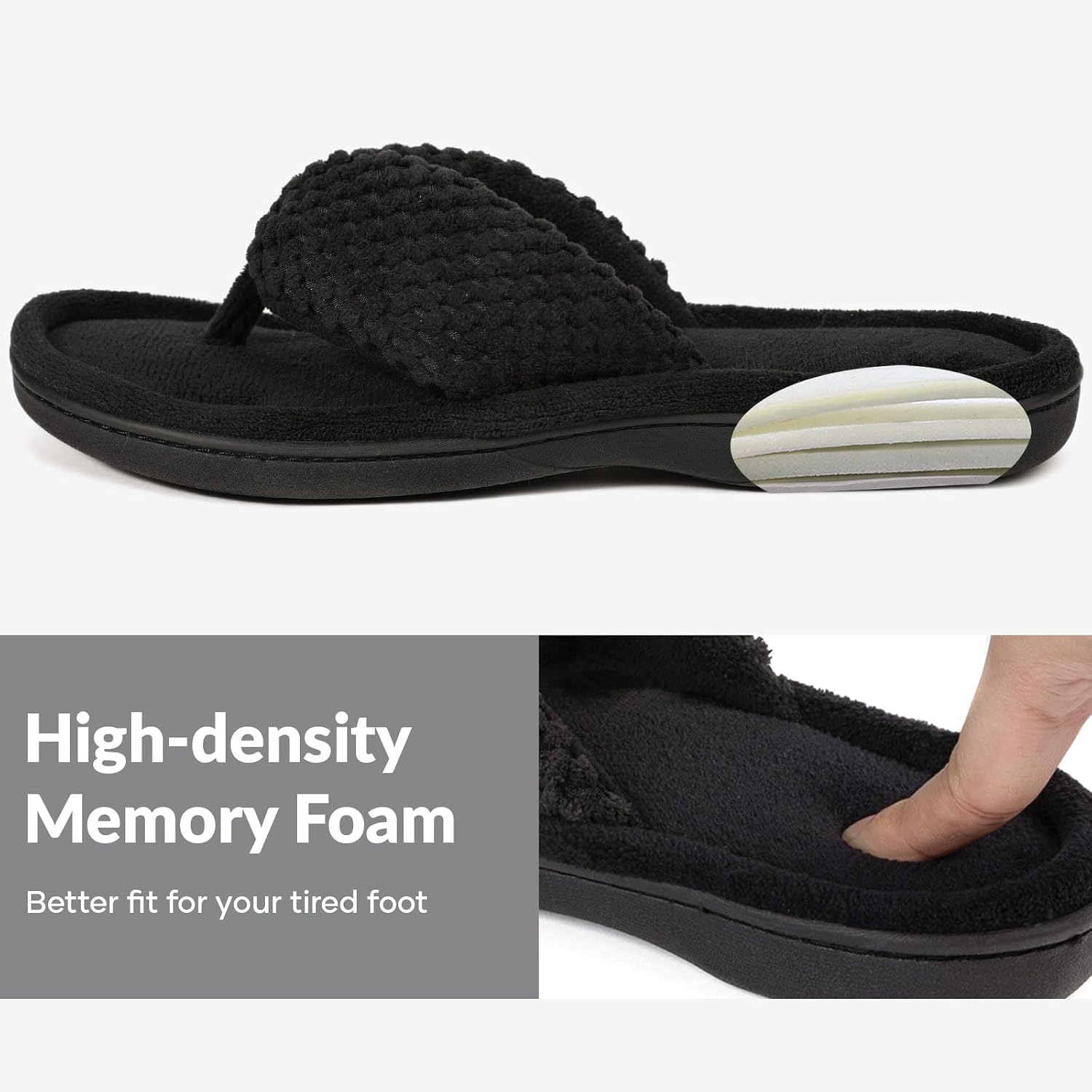 Ultraideas Women'S Popcorn Flip Flop House Slipper With Memory Foam, Gift For Women Mom