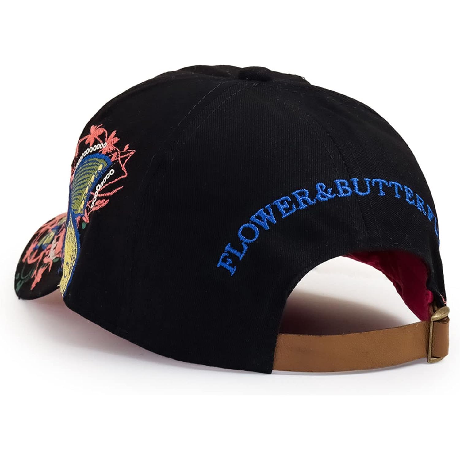 Trucker Hats California H Womens Hat Trendy Creativity Flowers Butterfly Sequins Embroidered Baseball Cap Black