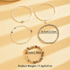Ankle Bracelets for Women Stretch Boho Pearl Bead Gold Anklets Layered Sequins Foot Chain Hawaiian Beach Conch Summer Vacation Travel Foot Jewelry