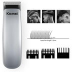 Kemei Mini Clippers Trimmer Groomer Cordless Self-Haircut Kit Styling Shears With Stainless Steel