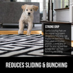 GORILLA GRIP® Strong Rug Pad Gripper, Grips Help Keep Area Rugs Safe in Place, Slip and Skid Resistant Pads for Tile and Hardwood Floors, Under Carpet Mat Cushion Floor Protection, 2x3 FT