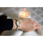 Citizen Women's Eco-Drive Dress Classic Diamond Watch in Two-Tone Stainless Steel, Mother of Pearl Dial (Model: EW1824-57D)