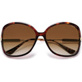 SOJOS 2026 Oversized Butterfly Sunglasses for Women with Gold Arms,Beach Sun UV Protection Shades Orange Tortoise/Brown