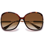 SOJOS 2026 Oversized Butterfly Sunglasses for Women with Gold Arms,Beach Sun UV Protection Shades Orange Tortoise/Brown