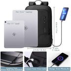 Hk Backpack For Men Business Slim Laptop Bag | Anti Theft Travel Backpacks 15.6 Inch Laptop Water Resistant Computer Bag For Work Office College, Black