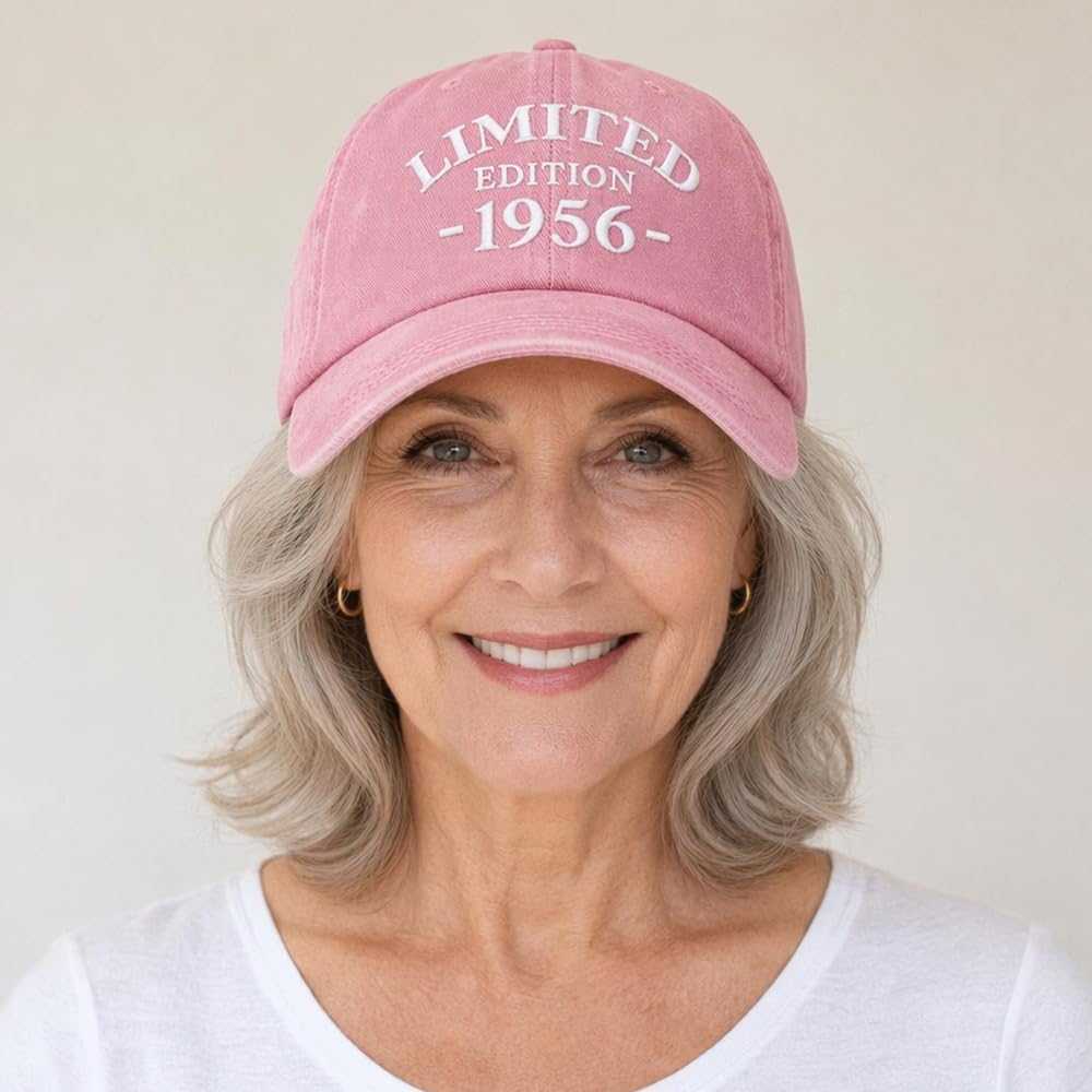 70Th Birthday Gifts For Men Women, 70 Years Old Birthday Decorations, 1956 Vintage Cotton Embroidered Adjustable Baseball Cap