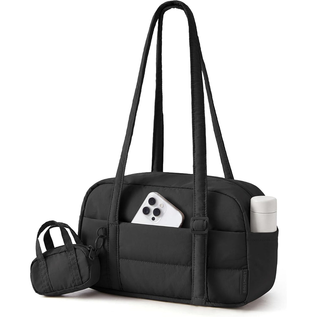 Bagsmart Purses For Women, Puffer Shoulder Bag Small Tote Handbags Lightweight