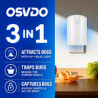 Blue Uv Light Flying Insect Trap, Plug-In Bug Catcher With 4 Sticky Refills For 100+ Days, Fly Catcher For Flies, Fruit Flies, Gnats, Moths, Silent For Home