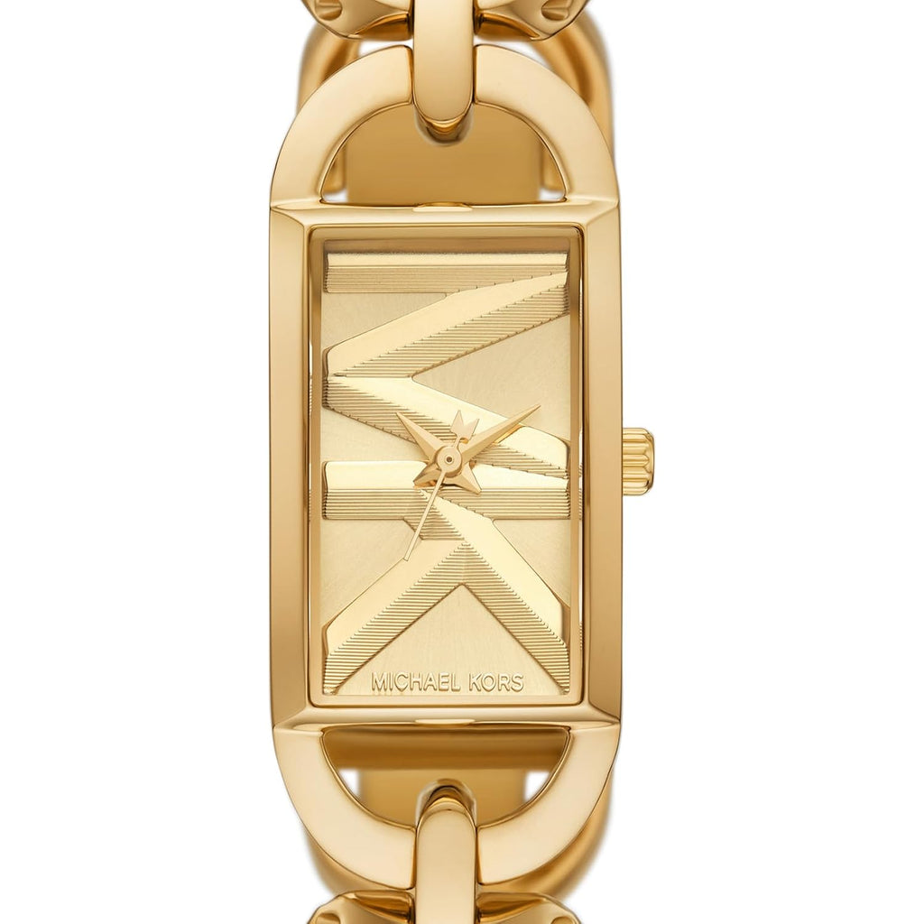 Michael Kors Women'S Mk Empire, Rectangular Stainless Steel Watch With Steel Or Leather Band