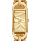 Michael Kors Women'S Mk Empire, Rectangular Stainless Steel Watch With Steel Or Leather Band