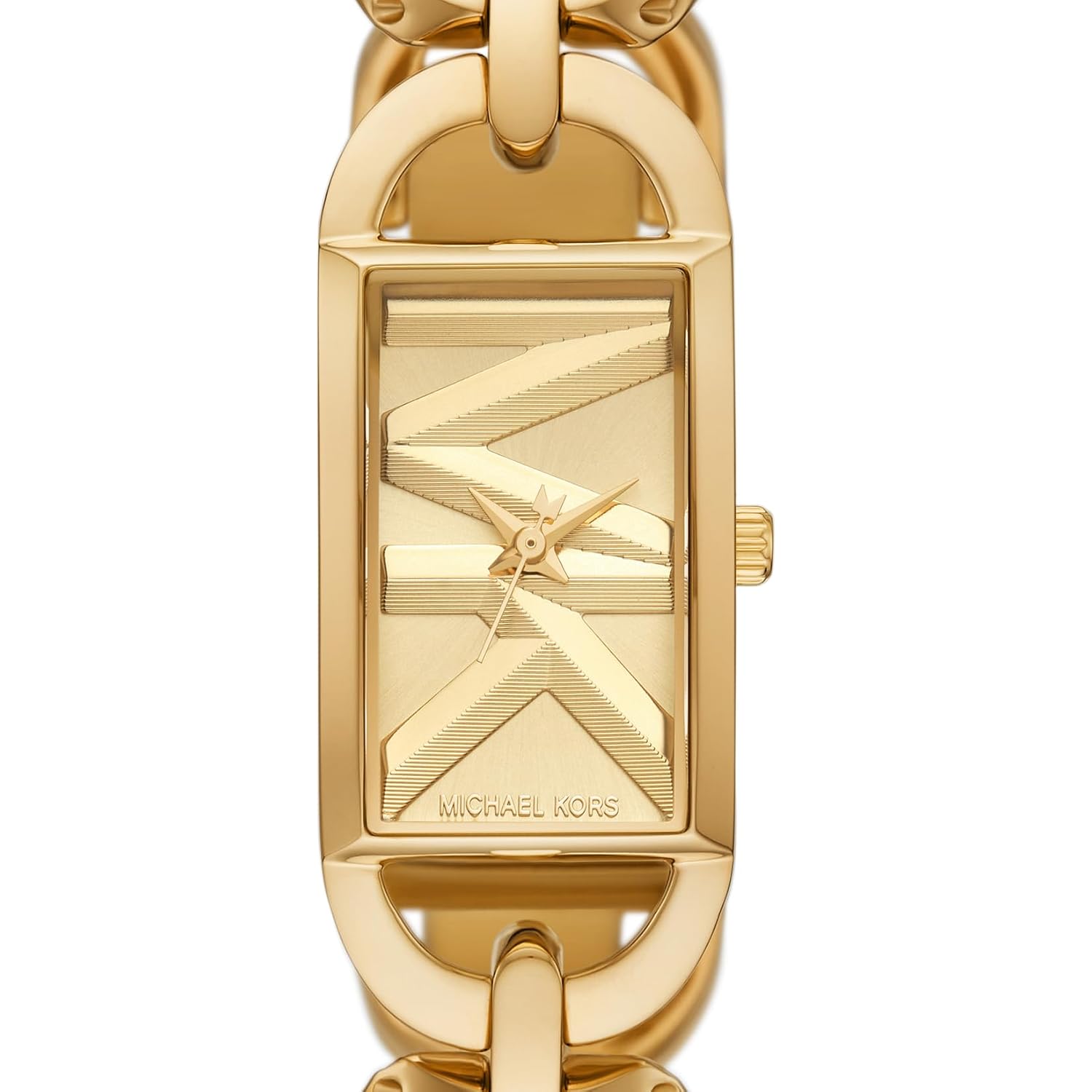 Michael Kors Women'S Mk Empire, Rectangular Stainless Steel Watch With Steel Or Leather Band