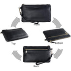 befen Genuine Leather Wristlet Clutch RFID Blocking Bag Cell Phone Wallet Purse Wristlet Wallet Purses and Handbags for Women