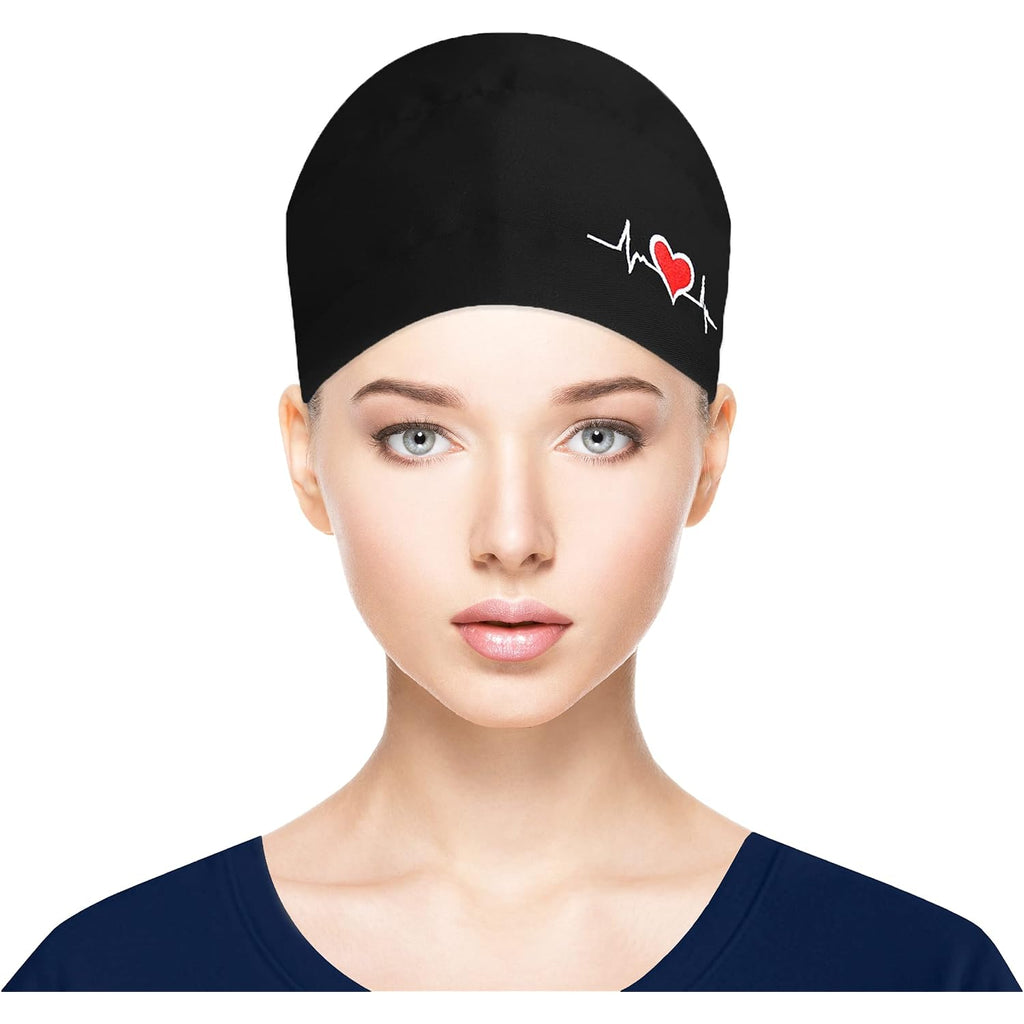 Fesciory Adjustable Working Caps With Button & Sweatband, Women Ponytail Pouch Hats, Long Hair