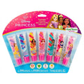 Townley Girl Disney Princess 7 Piece Swirl Lip Gloss, Girls Kids Party Favors, Lip Set for Girls, Perfect for Birthday Gifts, Plant Based, Ages 3