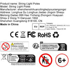 Ahrlhr 6 Pack String Light Poles, Outdoor String Light Pole 10 Ft Forked Metal Light Pole With Adjustable Outdoor Light Stand, Deck, Backyard, Garden, Wedding, Rustproof And Sturdy With Hooks.