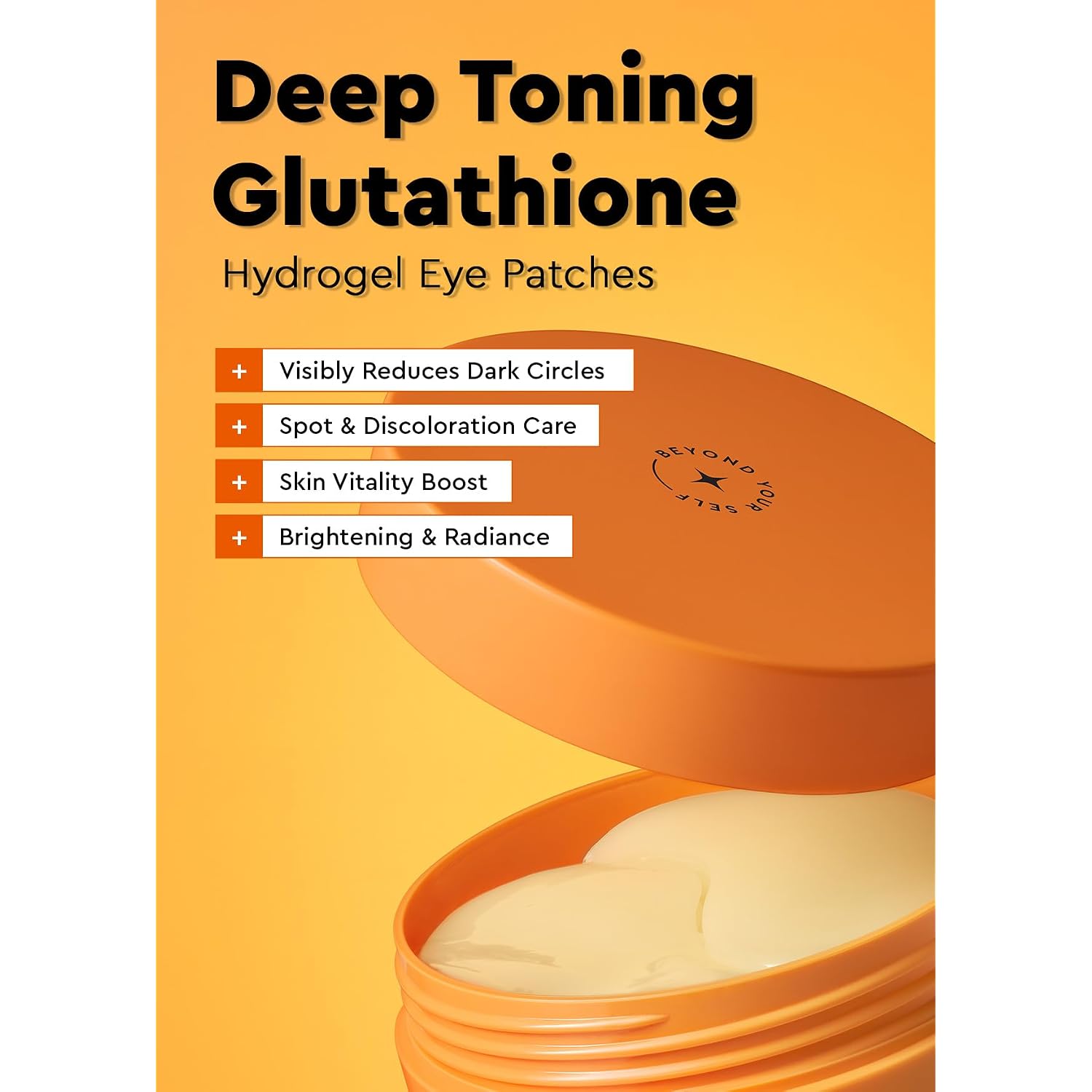 Bewants Deep Toning Glutathione Eye Serum Patch | Korean Retinol And Caffeine Eye Patches | Advanced Glutathione Skincare Gel Patch | 60 Undereye Mask Patches