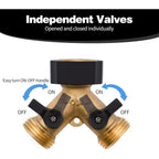 1/2/4 Pack 2 Way Hose Splitter, For 3/4" Hose Connector, With Rubber Washers & Tapes | For 3/4" Hose Connector